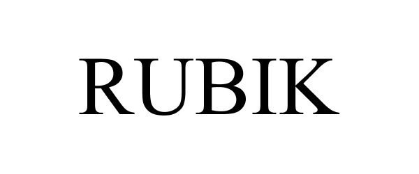 Trademark Logo RUBIK