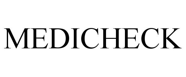 Trademark Logo MEDICHECK