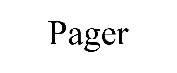 Trademark Logo PAGER