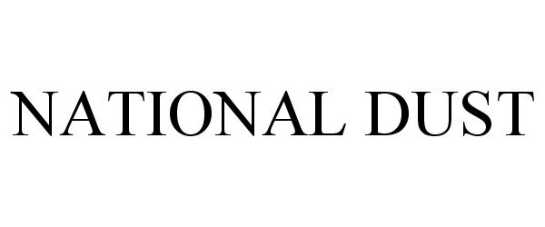 Trademark Logo NATIONAL DUST