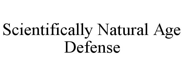  SCIENTIFICALLY NATURAL AGE DEFENSE
