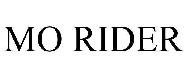 Trademark Logo MO RIDER