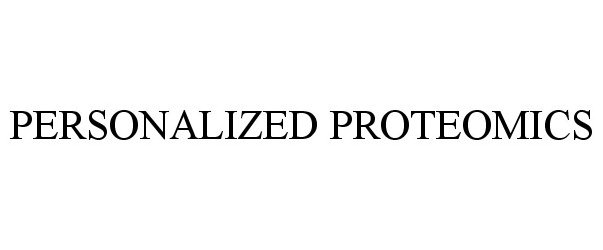 Trademark Logo PERSONALIZED PROTEOMICS