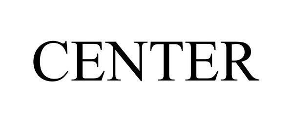 Trademark Logo CENTER