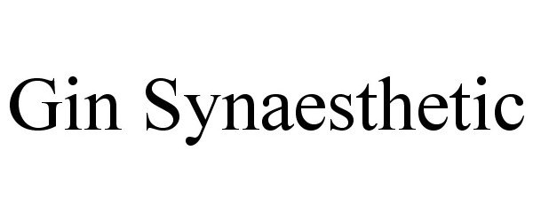 Trademark Logo GIN SYNAESTHETIC