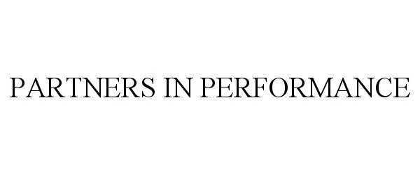  PARTNERS IN PERFORMANCE