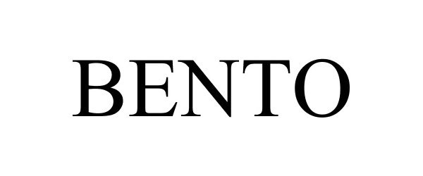 Trademark Logo BENTO