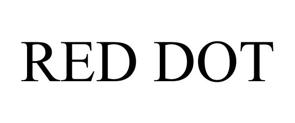 Trademark Logo RED DOT