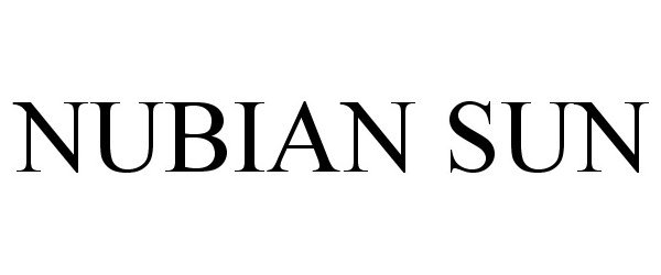 Trademark Logo NUBIAN SUN