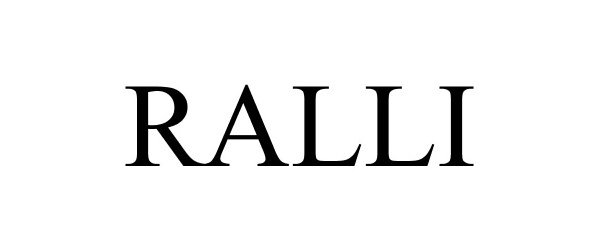 Trademark Logo RALLI
