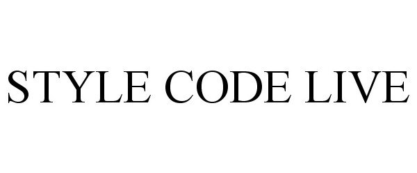 Trademark Logo STYLE CODE LIVE