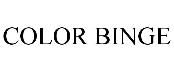 Trademark Logo COLOR BINGE