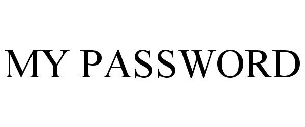 Trademark Logo MY PASSWORD