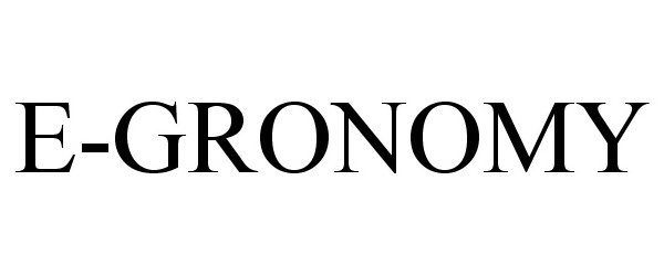 Trademark Logo E-GRONOMY