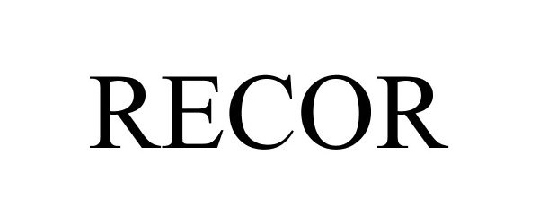 Trademark Logo RECOR