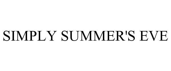 Trademark Logo SIMPLY SUMMER'S EVE