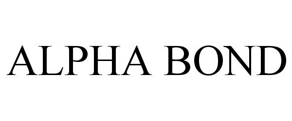 Trademark Logo ALPHA BOND