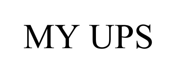 Trademark Logo MY UPS