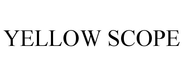 Trademark Logo YELLOW SCOPE