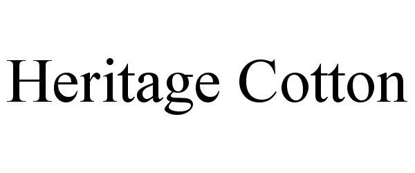 Trademark Logo HERITAGE COTTON