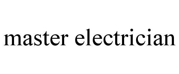 Trademark Logo MASTER ELECTRICIAN