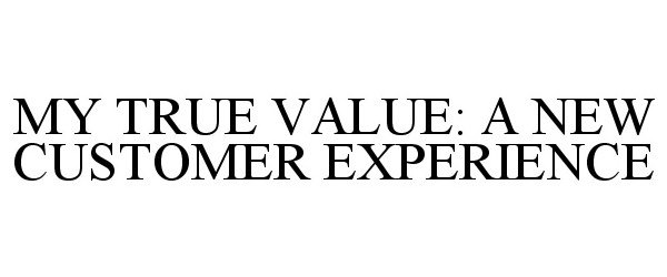  MY TRUE VALUE: A NEW CUSTOMER EXPERIENCE