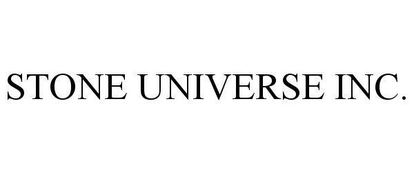 Trademark Logo STONE UNIVERSE INC.