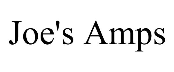 Trademark Logo JOE'S AMPS