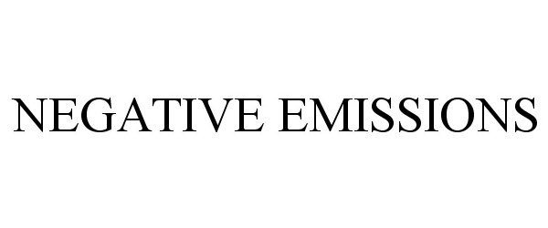  NEGATIVE EMISSIONS