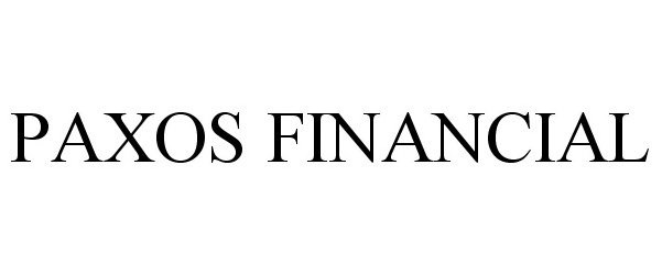 Trademark Logo PAXOS FINANCIAL
