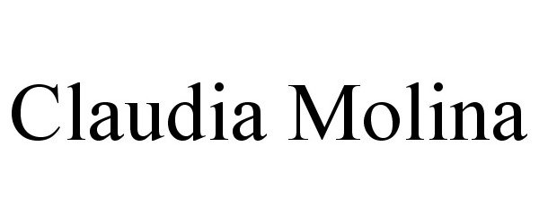 Trademark Logo CLAUDIA MOLINA