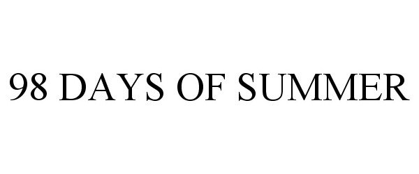 Trademark Logo 98 DAYS OF SUMMER