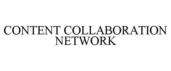Trademark Logo CONTENT COLLABORATION NETWORK