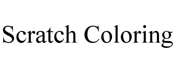 Trademark Logo SCRATCH COLORING