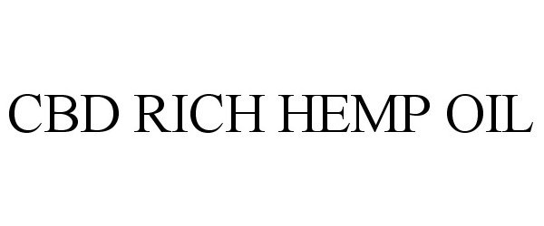 Trademark Logo CBD RICH HEMP OIL
