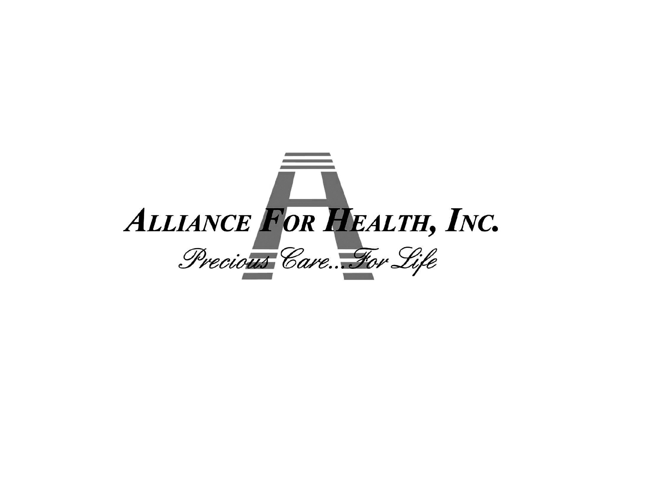 Trademark Logo A ALLIANCE FOR HEALTH, INC. PRECIOUS CARE...FOR LIFE