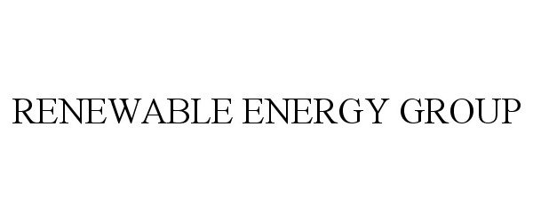 Trademark Logo RENEWABLE ENERGY GROUP