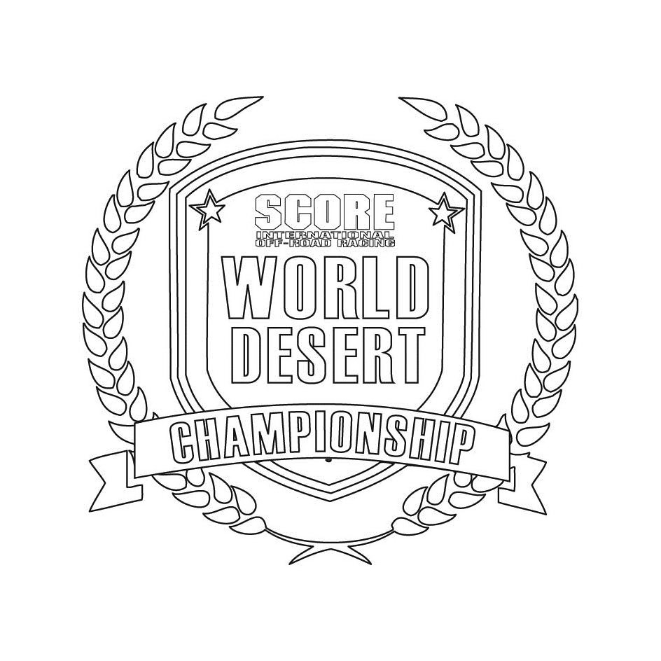 Trademark Logo SCORE INTERNATIONAL OFF-ROAD RACING WORLD DESERT CHAMPIONSHIP