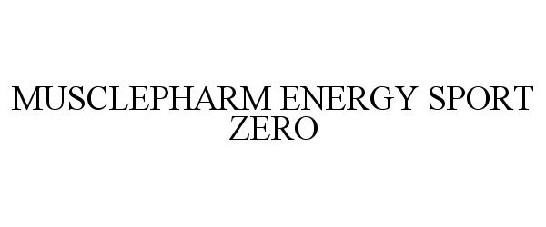 Trademark Logo MUSCLEPHARM ENERGY SPORT ZERO