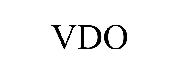 Trademark Logo VDO