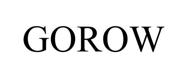 Trademark Logo GOROW