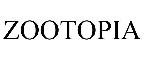 Trademark Logo ZOOTOPIA