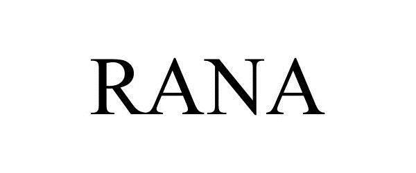 Trademark Logo RANA