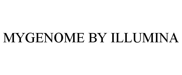 Trademark Logo MYGENOME BY ILLUMINA