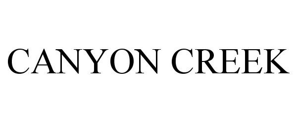 Trademark Logo CANYON CREEK