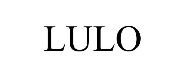 Trademark Logo LULO