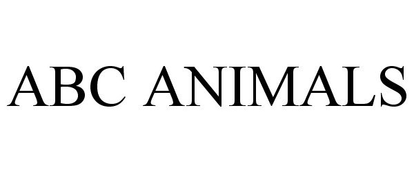 Trademark Logo ABC ANIMALS