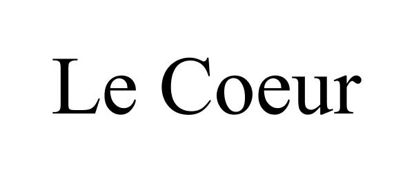 Trademark Logo LE COEUR