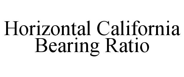Trademark Logo HORIZONTAL CALIFORNIA BEARING RATIO
