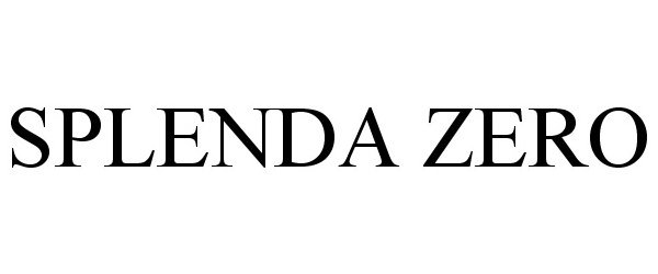 Trademark Logo SPLENDA ZERO